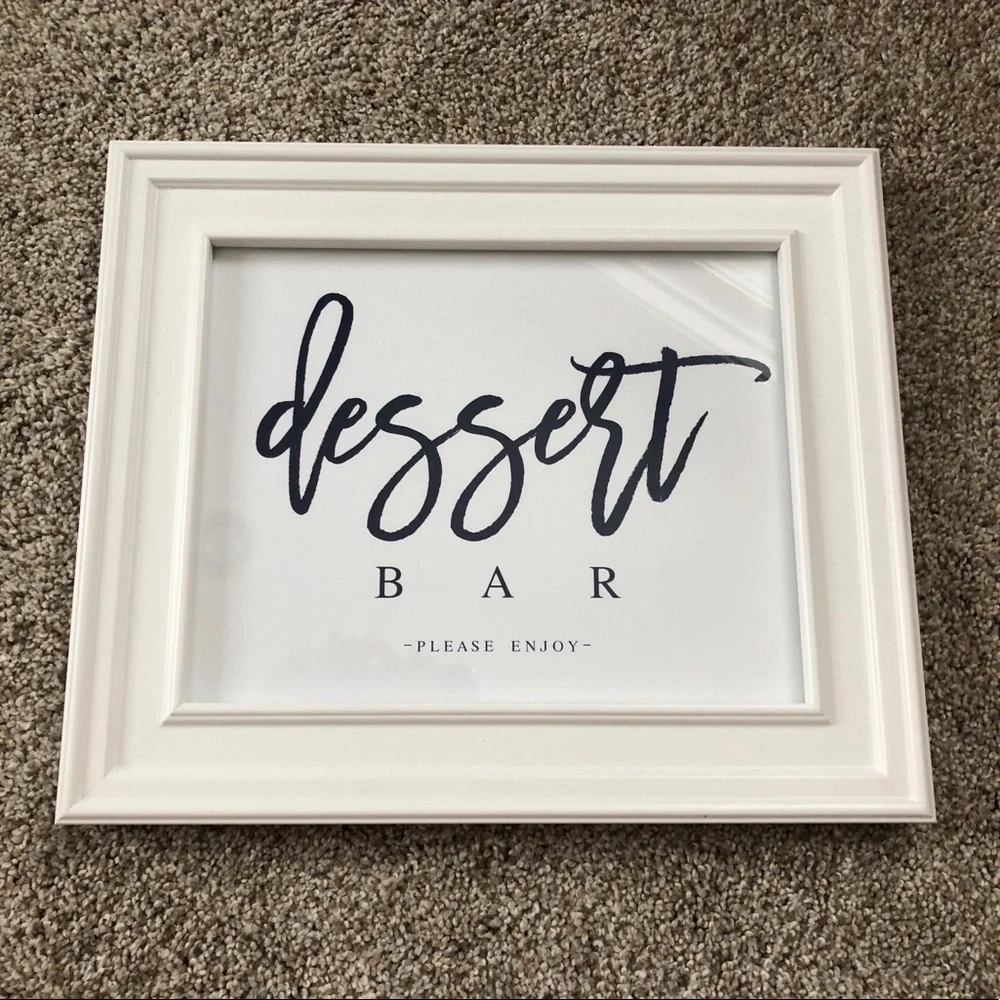 Two wedding/event signs - dessert bar & flip flops